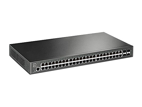 TP-Link T2600G-52TS JetStream 48-Port (L2 Managed Switch, 4 Gigabit SFP Slots, 48 x 10/100/1000Mbit/s RJ45, L2/L3/L4 QoS, DHCP Snooping, unterstützt IPv6) von TP-Link