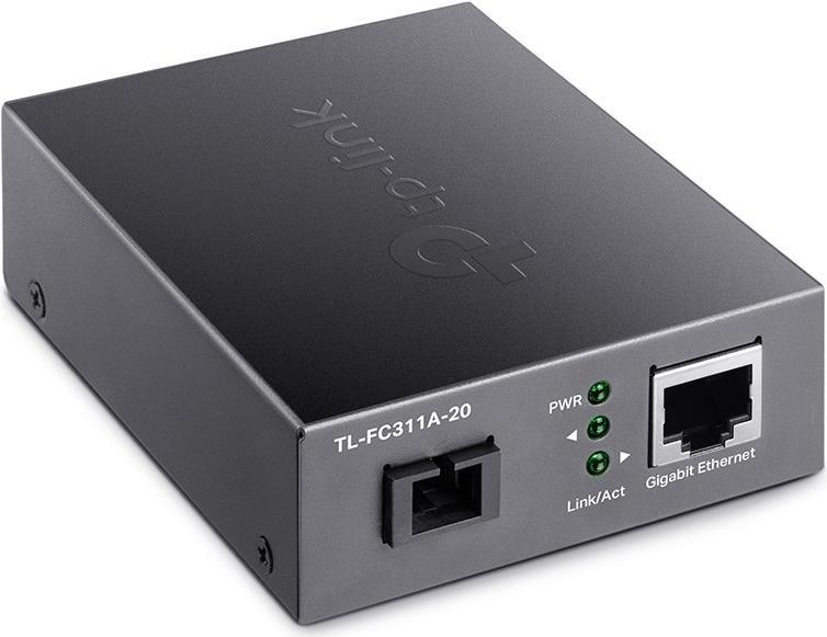 TP-Link TL-FC311A-20 - V1 - Medienkonverter - GigE - 1000Base-T, WDM, 1000Base-SC - RJ-45 / SC Single-Modus - bis zu 20 km - 1310 (RX) / 1550 (TX) nm von TP-Link