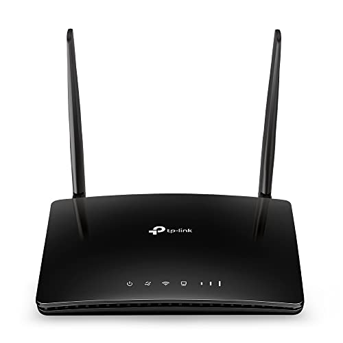 TP-Link TL-MR6400 300 Mbps 4G Mobile Wi-Fi Router, SIM Slot Unlocked, No Configuration Required, Removable External Wi-Fi Antennas, UK Plug, Black von TP-Link