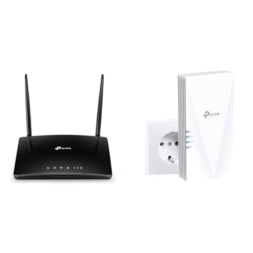 TP-Link TL-MR6400 LTE Router & RE500X WiFi 6 WLAN Verstärker Repeater AX1500(Dualband 1200MBit/s 5GHz + 300MBit/s 2 von TP-Link