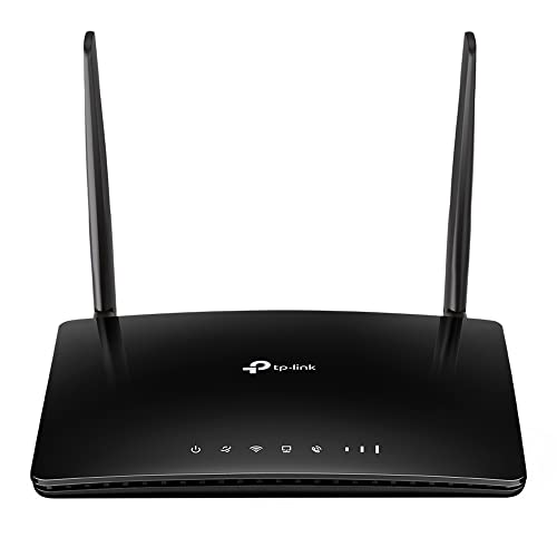 TP-Link TL-MR6500v 4G LTE Telefonie WLAN Router (150Mbit/s 4G Download Geschwindigkeit, 300Mbit/s WLAN-Geschiwindigkeit, Eingebauter Speicher für Voicemail, Plug and Play, WLAN-Router Modus) schwarz von TP-Link