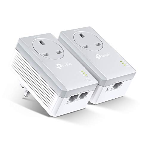 TP-Link TL-PA4022PKIT Passthrough Powerline Adapter Starter Kit, No Configuration Required, HD Video Streaming & Online Gaming, UK Plug von TP-Link
