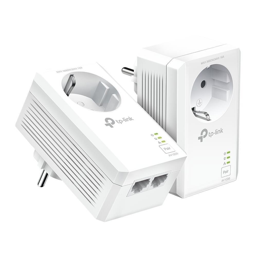 TP-Link TL-PA7027P KIT AV1000 2-Port Gigabit Powerline Adapter mit Steckdose von TP-Link