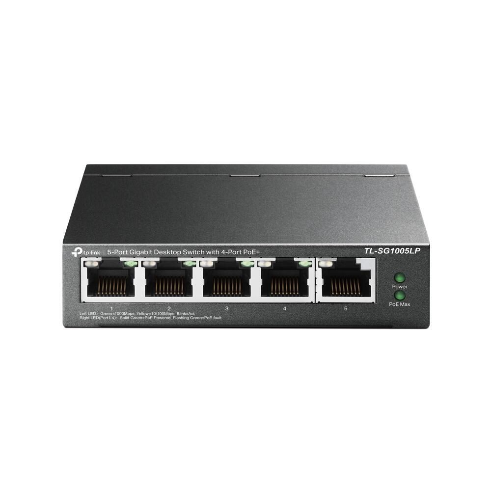 TP-Link TL-SG1005LP 5-Port-Gigabit-Desktop-Switch mit 4-Port-PoE+ von TP-Link