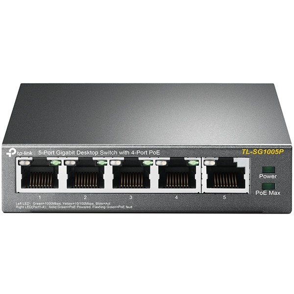 5P TP-Link SG1005P Metall mit 4 PoE-Ports 5P TP-Link SG1005P Metall mit 4 PoE-Ports von TP-Link