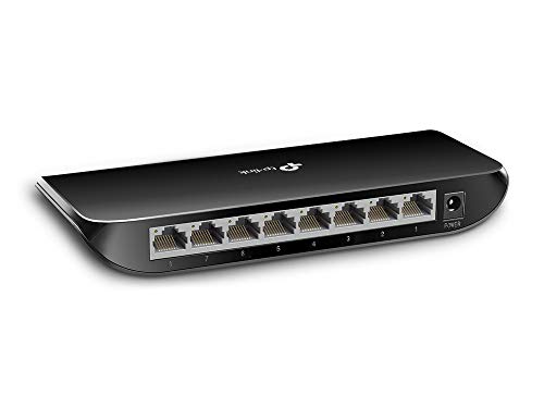 TP-Link TL-SG1008D 8-Port-Gigabit-Desktop-Switch, Plug und Play, Energieeinsparung bis zu 80 Prozent, Flusskontrolle, Kunststoffgehäuse von TP-Link