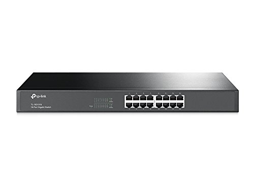 TP-Link TL-SG1016 16 Port Gigabit Netzwerk Switch ( 19 Zoll Rack-Montage, 16*RJ-45 LAN Ports, Metallgehäuse, , unmanaged, Plug-und-Play)schwarz von TP-Link