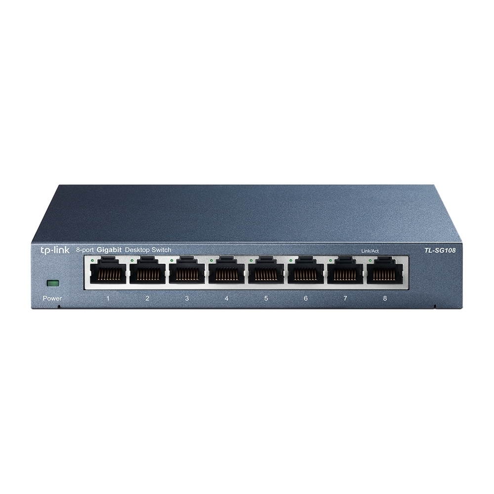 TP-Link TL-SG108 8-Port Gigabit Switch (1000 Mbit/s, Metallgehäuse, Auto MDI/MDIX) von TP-Link