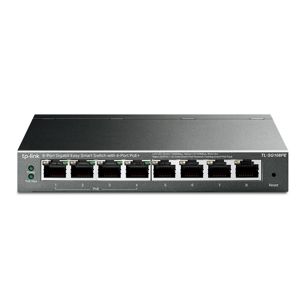 TP-Link TL-SG108PE Unmanaged Pro Switch [8x Gigabit Ethernet, 4x PoE+, 64W] von TP-Link