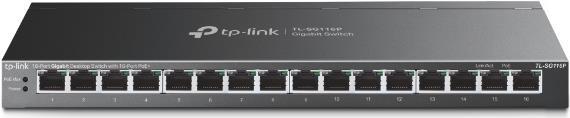 TP-Link TL-SG116P Netzwerk-Switch Unmanaged Gigabit Ethernet (10/100/1000) Schwarz (TL-SG116P) von TP-Link