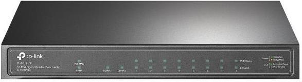 TP-Link TL-SG1210P - Switch - unmanaged - 8 x 10/100/1000 (PoE+) + 1 x 10/100/1000 (Uplink) + 1 x Gigabit SFP (Uplink) - Desktop - PoE+ (63 W) von TP-Link