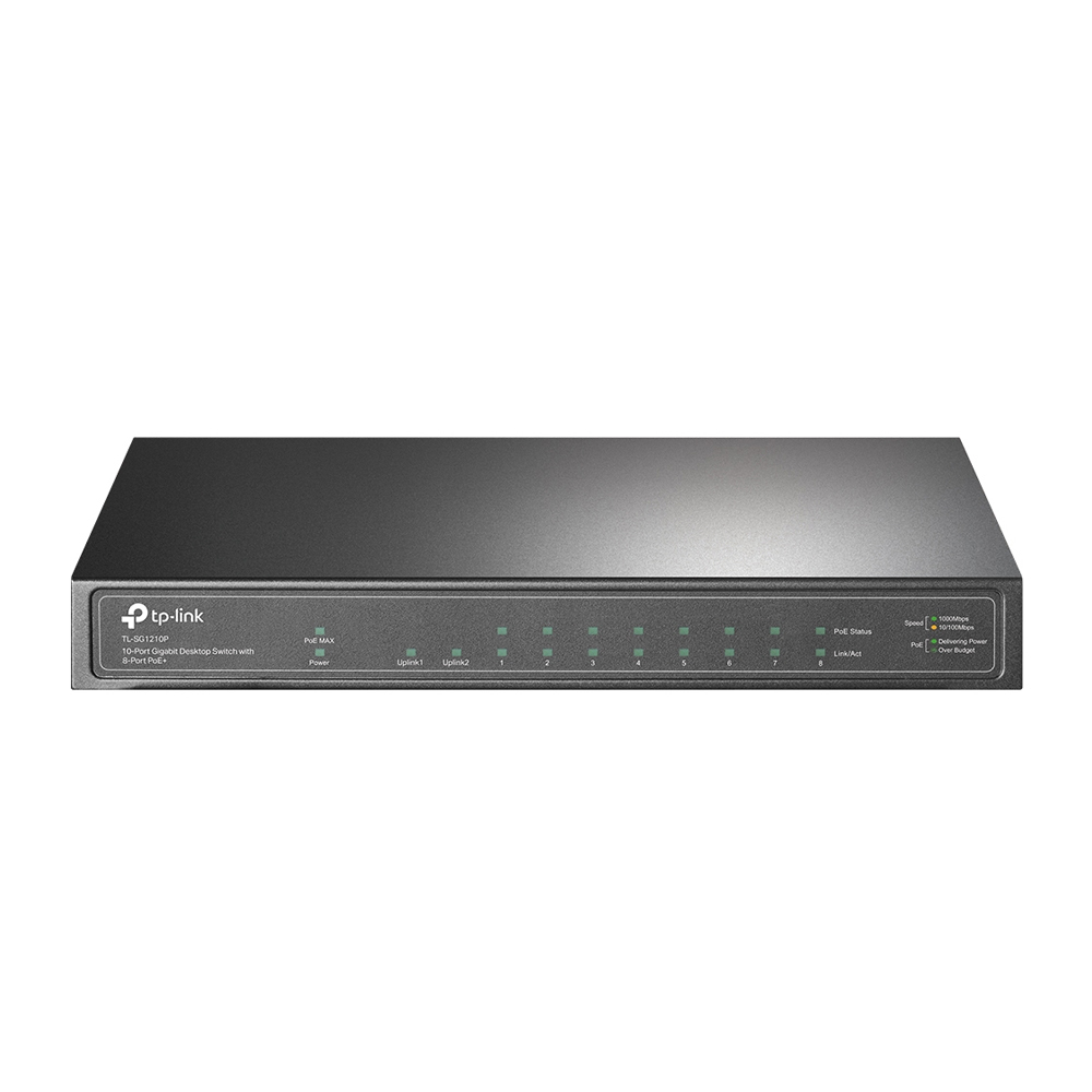 TP-Link TL-SG1210P Unmanaged Switch [9x Gigabit Ethernet, 8x PoE+, 63W, 1x SFP] von TP-Link