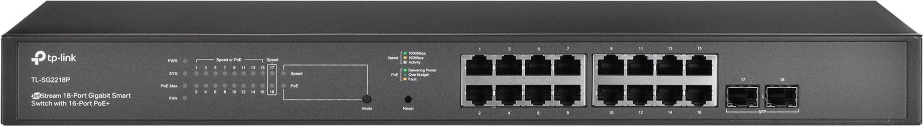 TP-Link TL-SG2218P Netzwerk-Switch L2/L2+ Gigabit Ethernet (10/100/1000) Power over Ethernet (PoE) 1U Schwarz (TL-SG2218P) von TP-Link