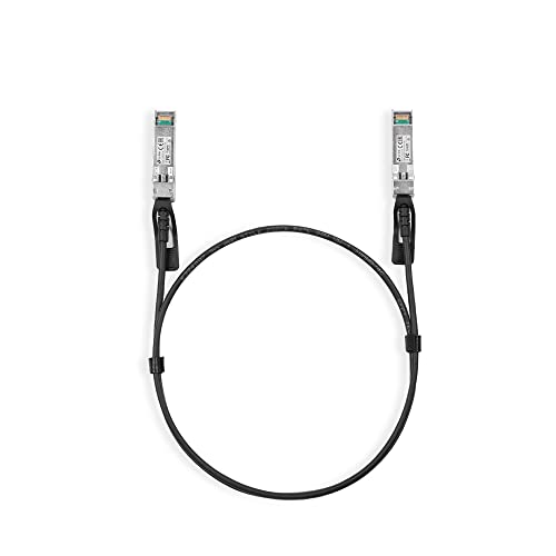 TP-Link TL-SM5220-1M | 1 Meter / 3,3 Fuß 10G SFP+ Direct Attach Kabel (DAC) | Passives Twinax-Kabel | 10GBASE-CU SFP+ auf SFP+ Stecker | Plug and Play | LC Duplex Schnittstelle von TP-Link