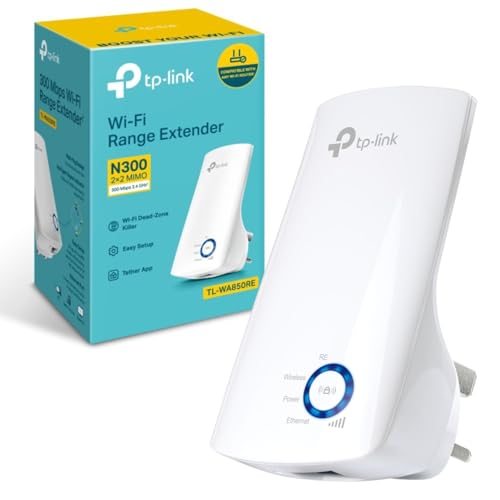TP-Link TL-WA850RE N300 Universal Range Extender, Broadband/Wi-Fi Extender, Wi-Fi Booster/Hotspot with 1 Ethernet Port, Plug and Play, Built-in Access Point Mode, UK Plug, White TP-Link TL-WA850RE N300 Universal Range Extender, Broadband/Wi-Fi Extender, Wi-Fi Booster/Hotspot with 1 Ethernet Port, Plug and Play, Built-in Access Point Mode, UK Plug, White von TP-Link