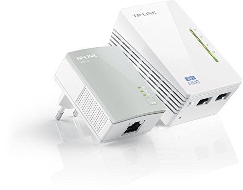TP-Link TL-WPA4220-KIT AV500 WLAN Powerline Adapter Set (WLAN Verstärker (300 Mbit/s 2,4GHz, 500Mbit/s Powerline, 2x 10/100 MBit-LAN-Port, Wi-Fi Clone, Wi-Fi Move, MU-MIMO, 2-er Set) weiß von TP-Link
