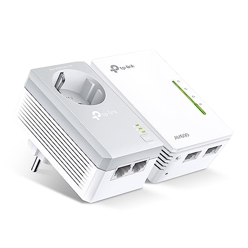 TP-Link TL-WPA4226KIT AV600 WiFi N300 Powerline Netzwerkadapter(300 Mbit/s, 4 Ports, Steckdose, Plug & Play, Kompatibel mit Adaptern anderer Marken, 2er Set) weiß von TP-Link