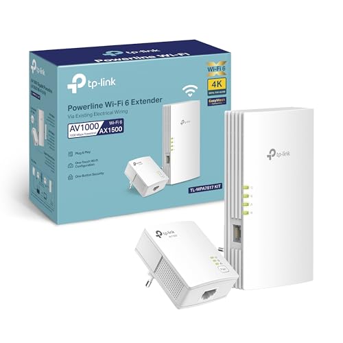TP-Link TL-WPA7817 KIT Powerline Adapter WLAN, AV1000, WiFi 6 AX1500 Dualband, Gigabit Ethernet, Plug & Play, Kompatibel mit Allen HomePlug AV/AV2 Powerline Adaptern TP-Link TL-WPA7817 KIT Powerline Adapter WLAN, AV1000, WiFi 6 AX1500 Dualband, Gigabit Ethernet, Plug & Play, Kompatibel mit Allen HomePlug AV/AV2 Powerline Adaptern von TP-Link