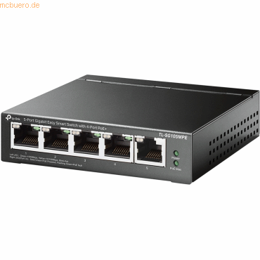 TP-Link TP-Link TL-SG105MPE 5-Port Gigabit Easy Smart Switch 4x PoE+ von TP-Link