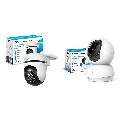 TP-Link Tapo C500 WLAN-Überwachungskamera für den Außenbereich, 360 Grad Tapo C200 360°-WLAN-Überwachungskamera für den Innenbereich, FHD 1080P, Nachtsicht von TP-Link