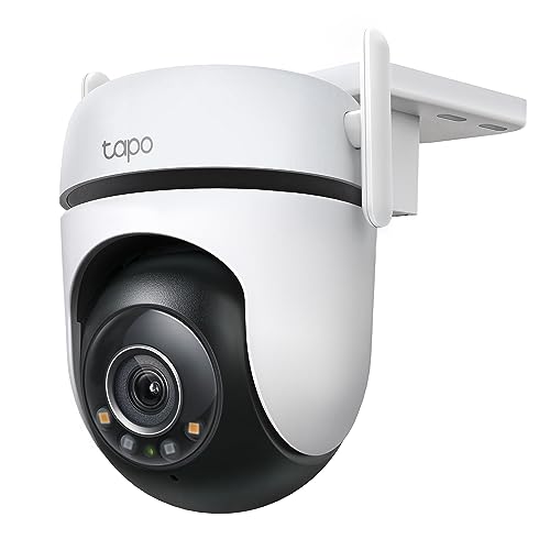 TP-Link Tapo C520WS Überwachungskamera Außen, Starlight Farbe Nachtsicht,360° Kamera , 2K 4MP, 2 leistungsstarke Antennen,IP66 wetterfest, Sicherer lokaler&Cloud-Speicher, AI-Erkennung, APP von Tapo