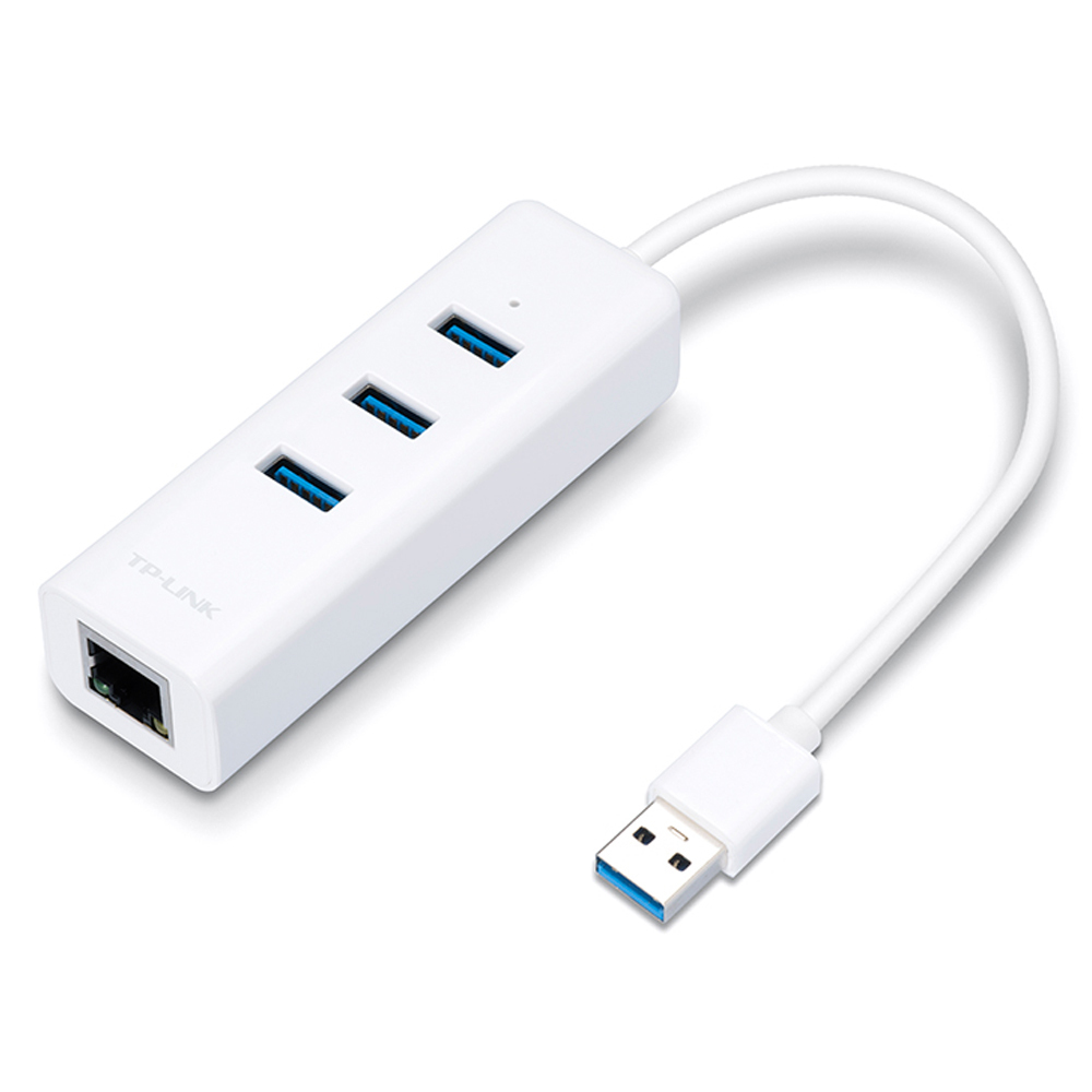 TP-Link USB 3.0-Hub und Gigabit Ethernet Adapter (UE330) [3 USB-Ports, 1000 Mbit/s LAN, Plug and Play] von TP-Link