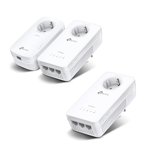 TP-Link WLAN Powerline Adapter Set TL-WPA8631P KIT(Dualband WLAN 1200Mbit/s) weiß & Powerline Adapter Set TL-PA8030P KIT(1300Mbit/s Homeplug AV2, 2 * 2-MIMO, Steckdose) weiß von TP-Link