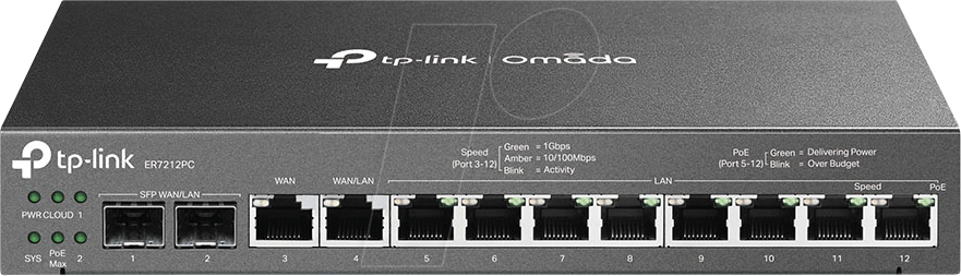 TPLINK ER7212PC - VPN Router, Gigabit Ethernet, PoE+ von TP-Link