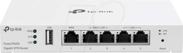 TPLINK FR205 - VPN Router, 5-Port, Gigabit Ethernet von TP-Link