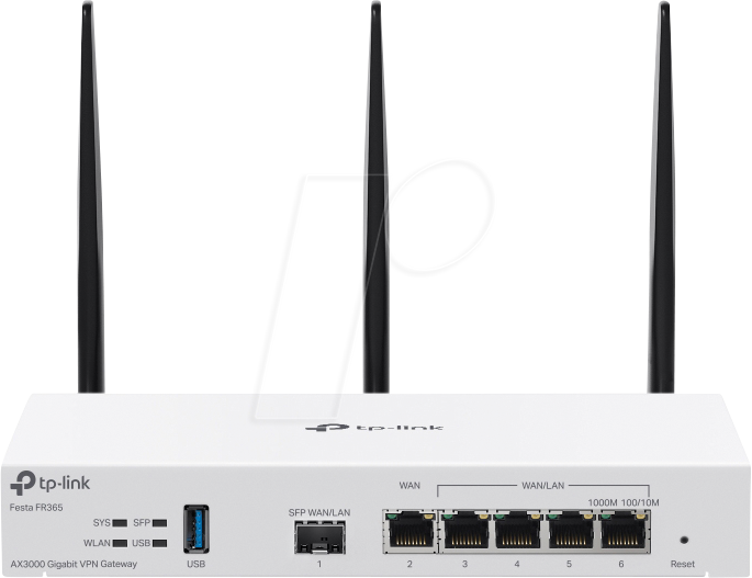 TPLINK FR365 - WLAN VPN Router, 6-Port, Gigabit Ethernet, SFP TPLINK FR365 - WLAN VPN Router, 6-Port, Gigabit Ethernet, SFP von TP-Link