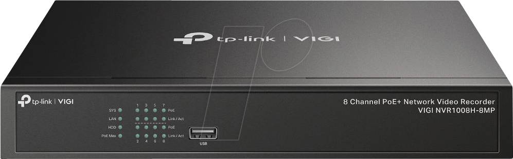 TPLINK NVR1008H8 - Netzwerk-Videorekorder, 8-Kanal, PoE+ TPLINK NVR1008H8 - Netzwerk-Videorekorder, 8-Kanal, PoE+ von TP-Link