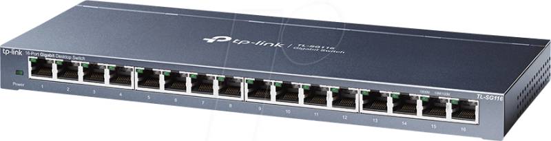 TPLINK TL-SG116 - Switch, 16 Port, Gigabit Ethernet von TP-Link