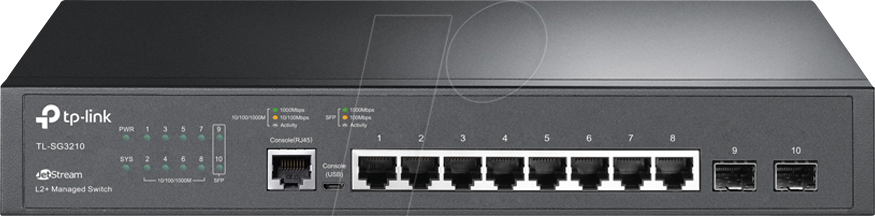 TPLINK TL-SG3210 - Switch, 10-Port, Gigabit Ethernet, SFP von TP-Link