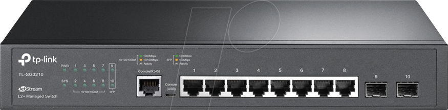 TPLINK TL-SG3210 - Switch, 10-Port, Gigabit Ethernet, SFP TPLINK TL-SG3210 - Switch, 10-Port, Gigabit Ethernet, SFP von TP-Link