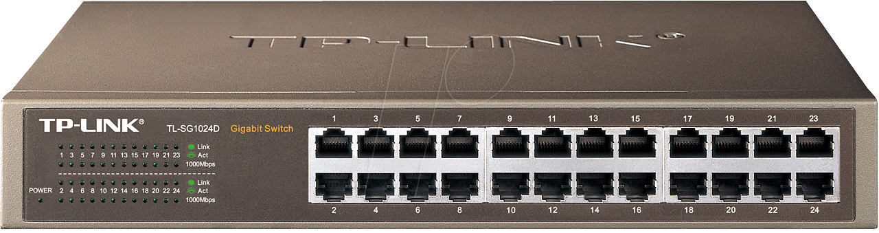 TPLINK TLSG1024D - Switch, 24-Port, Gigabit Ethernet von TP-Link