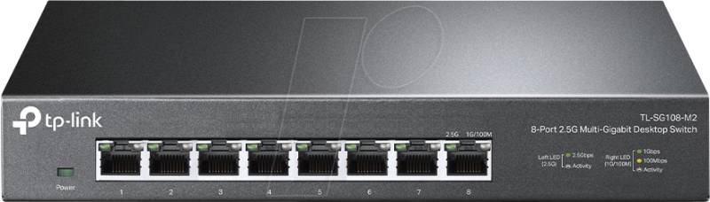TPLINK TLSG108M2 - Switch, 8-Port, 2,5 Gigabit Ethernet von TP-Link
