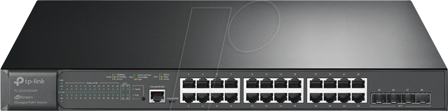 TPLINK TLSG3428X - Switch, 28-Port, Gigabit Ethernet, SFP+ von TP-Link