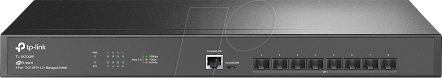 TPLINK TLSX3008F - Switch, 8-Port, SFP+ von TP-Link