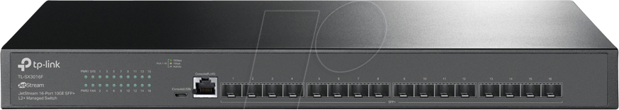 TPLINK TLSX3016F - Switch, 16-Port, SFP+ von TP-Link