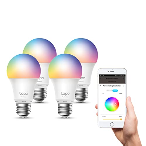 Tapo L530E smarte WLAN Glühbirne E27, Mehrfarbrige dimmbare alexa smarte lampe, smart home alexa zubehör,kompatibel mit Alexa,Google Assistant,Tapo App,Abläufe und Zeitpläne,Kein Hub notwendig von TP-Link