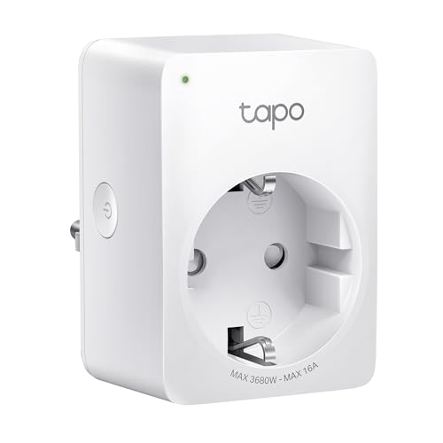 TP-Link Tapo Smart WLAN Steckdose Tapo P110 mit Energieverbrauchskontrolle, Smart Home Alexa Steckdose, funktioniert mit Alexa, Google Home, Sprachsteuerung, Fernzugriff, Kein Hub notwendig, Mini von Tapo