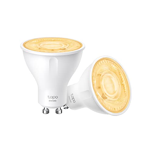 Tapo TP-Link smarte WLAN Glühbirne GU10 L610 2pcs, Energie sparen, 2.9 W Entspricht 50W, dimmbare alexa smarte lampe, smart home alexa zubehör,kompatibel mit Alexa,Google Assistant, Weiss von Tapo