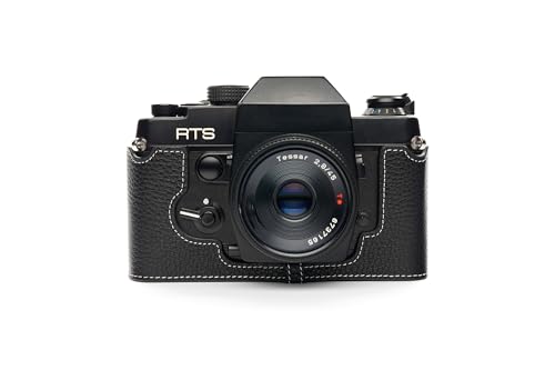 Handarbeit aus echtem echtem Leder halb Kamera Tasche Abdeckung für Contax RTS RTS II RTS2 schwarz Farbe von TP Original