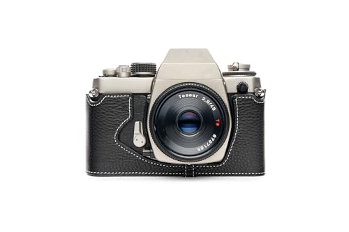 Handarbeit aus echtem echtem Leder halb Kamera Tasche Abdeckung für Contax S2 schwarz Farbe von TP Original