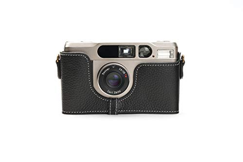 Handarbeit aus echtem echtem Leder halb Kamera Tasche Abdeckung für Contax T2 schwarz Farbe Handarbeit aus echtem echtem Leder halb Kamera Tasche Abdeckung für Contax T2 schwarz Farbe von TP Original
