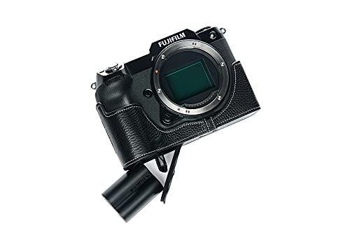 Handarbeit aus echtem echtem Leder halb Kamera Tasche Abdeckung für FUJIFILM GFX 100S schwarz Farbe von TP Original