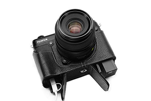 Handarbeit aus echtem echtem Leder halb Kamera Tasche Abdeckung für FUJIFILM GFX 50R schwarz Farbe von TP Original