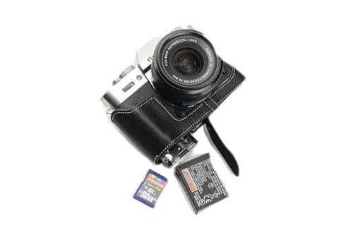 Handarbeit aus echtem echtem Leder halb Kamera Tasche Abdeckung für FUJIFILM X-T30 X-T20 X-T10 schwarz Farbe von TP Original