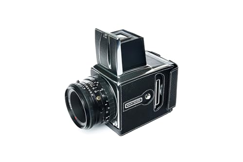 Handarbeit aus echtem echtem Leder halb Kamera Tasche Abdeckung für Hasselblad 500CM Schwarzes Leder Weiße Nähte Handarbeit aus echtem echtem Leder halb Kamera Tasche Abdeckung für Hasselblad 500CM Schwarzes Leder Weiße Nähte von TP Original