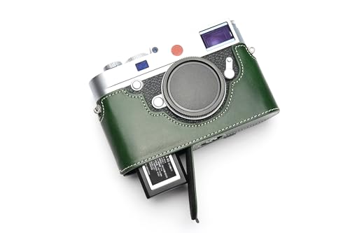 Handarbeit aus echtem echtem Leder halb Kamera Tasche Abdeckung für Leica M10 grüne Farbe von TP Original